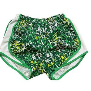 Ladies Nike Dri-Fit‎ Tempo Athletic Shorts Green Print Size XS